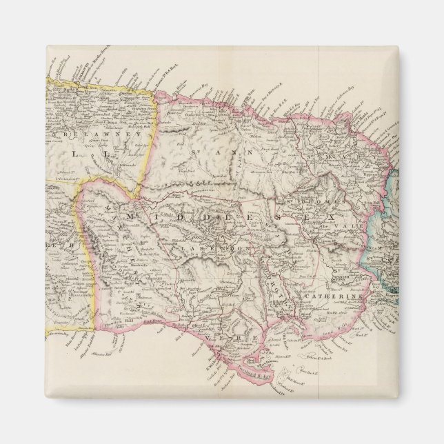 Map of Jamaica Magnet (Front)