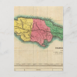 Map Of Jamaica Postcard