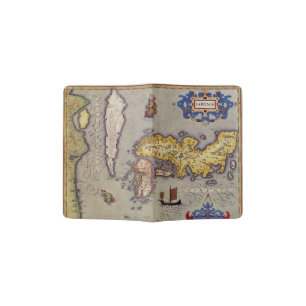 Map of Japan by Mercator and Hondius, 1606 Passport Holder