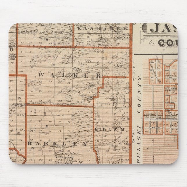 Map of Jasper County Mouse Pad (Front)