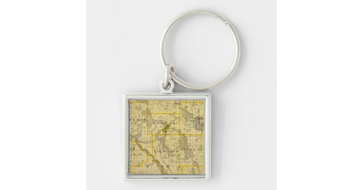 Iowa Keychain Map of Jasper County, State of Iowa Keychain | Zazzle