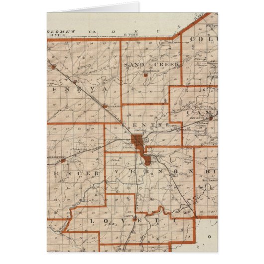 Map of Jennings County Cards (Front)