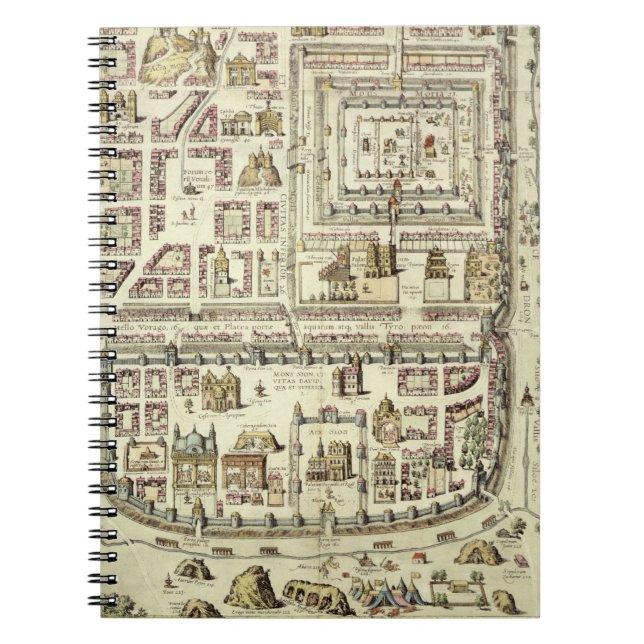 Map of Jerusalem and the surrounding area, from 'C Notebook (Front)