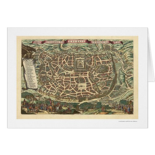 Map of Jerusalem by Nicolaes Visscher 1660