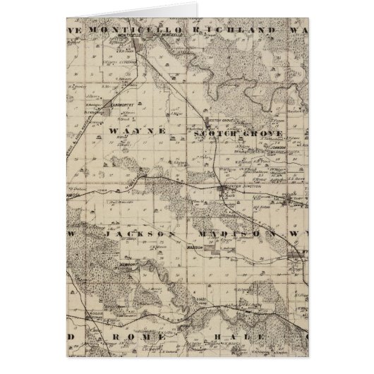 Map of Jones County, State of Iowa Cards (Front)