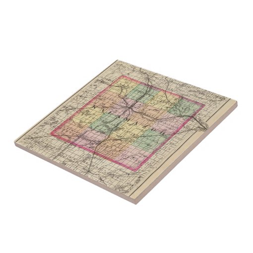Map of Kalamazoo County, Michigan Ceramic Tile Zazzle