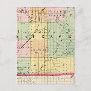 Map of Kalkaska County, Michigan Postcard