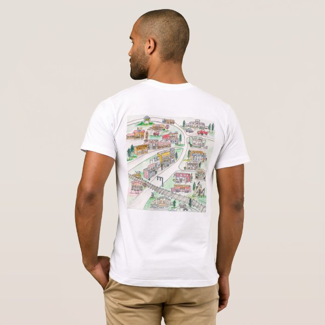 Map of Kane, PA Men's T-Shirt (Back Full)
