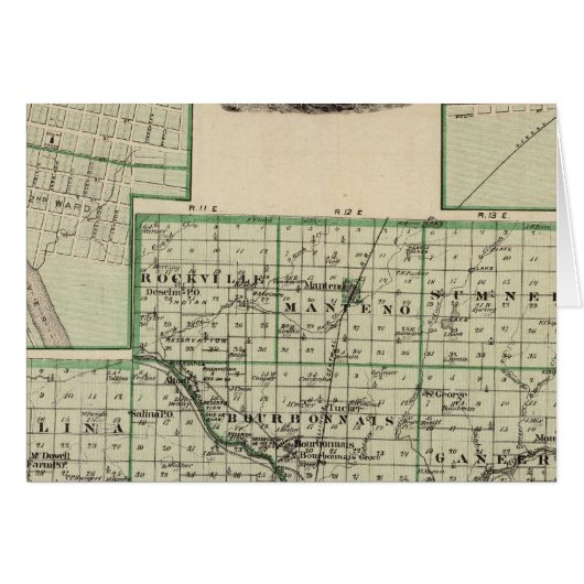 Map of Kankakee County, Kankakee and Gilman (Front Horizontal)