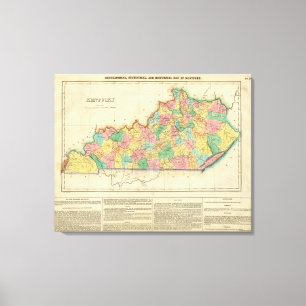 Map Of Kentucky Canvas Print