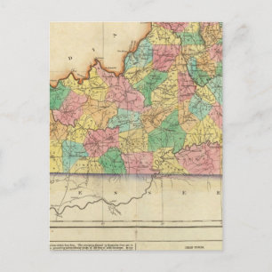 Map Of Kentucky Postcard