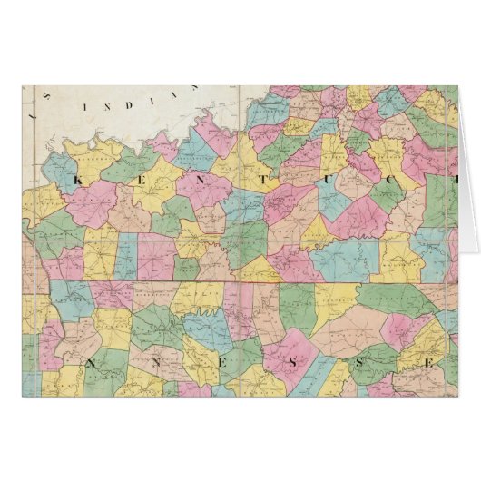 Map of Kentucky & Tennessee Cards (Front Horizontal)
