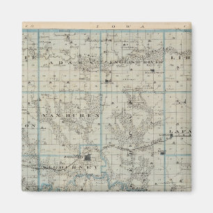 Map of Keokuk County, State of Iowa Magnet