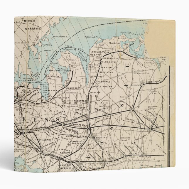 Map of Kings, Queens, Long Island Binder (Front/Spine)