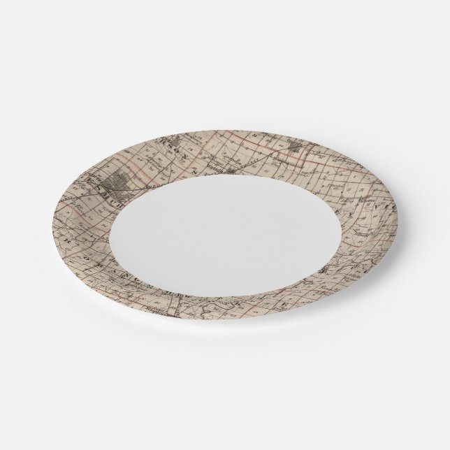 Map of Knox County Paper Plates (Angled)