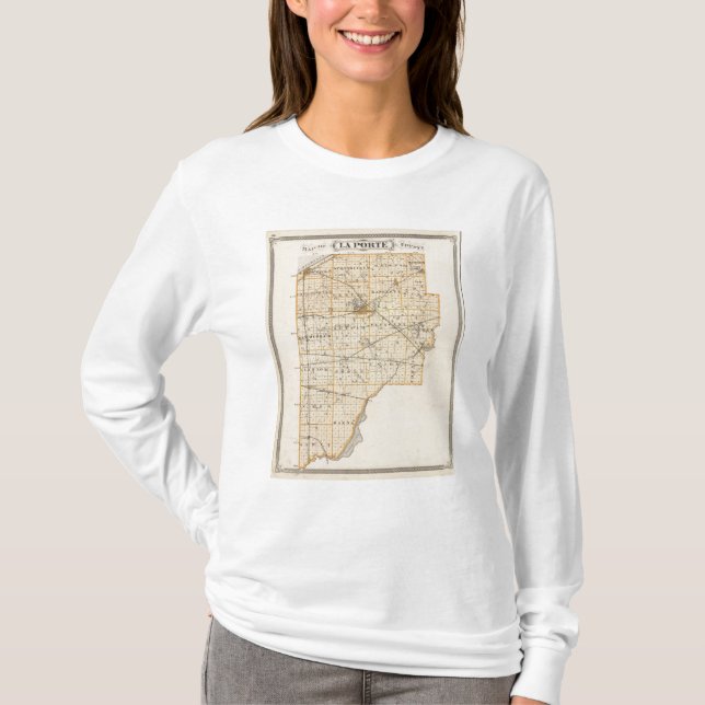 Map of La Porte County T-Shirt (Front)