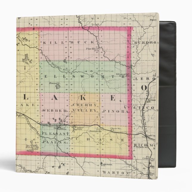 Map of Lake County, Michigan Binder (Front/Inside)