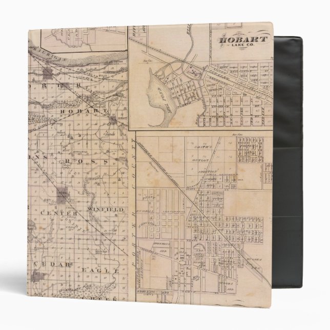 Map of Lake County with Lowell Binder (Front/Inside)