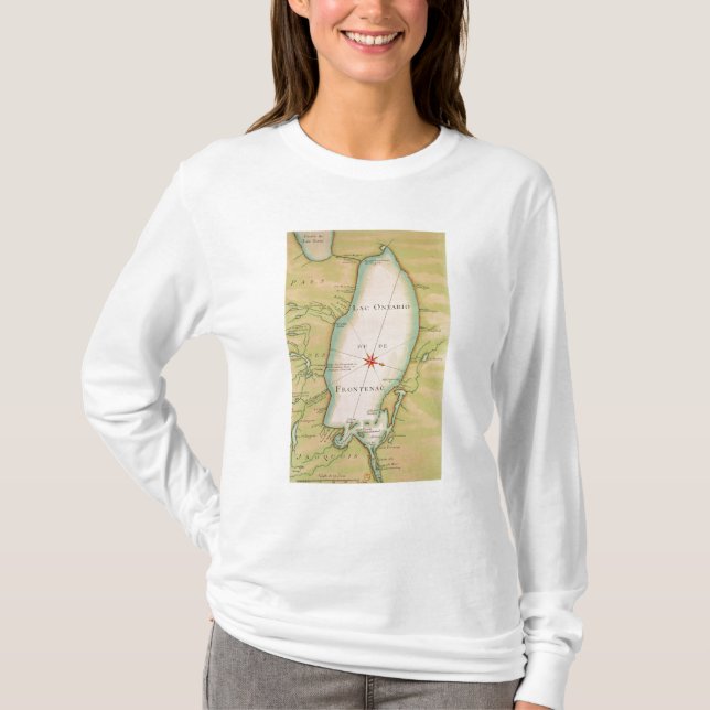 Map of Lake Ontario T-Shirt (Front)