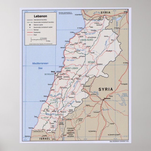 Map of Lebanon (2002) Poster (Front)