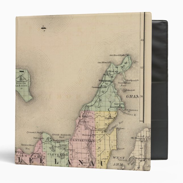 Map of Leelanau County, Michigan Binder (Front/Inside)