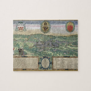 Map of Liege, from 'Civitates Orbis Terrarum' by G Jigsaw Puzzle