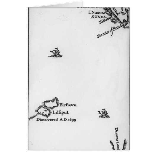 Map of Lilliput and Blefuscu Cards (Front)