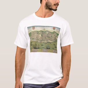 Map of Lisbon, from 'Civitates Orbis Terrarum' by T-Shirt