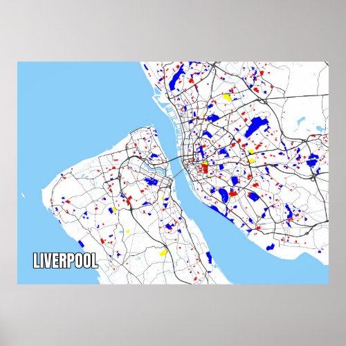 Map of Liverpool Poster
