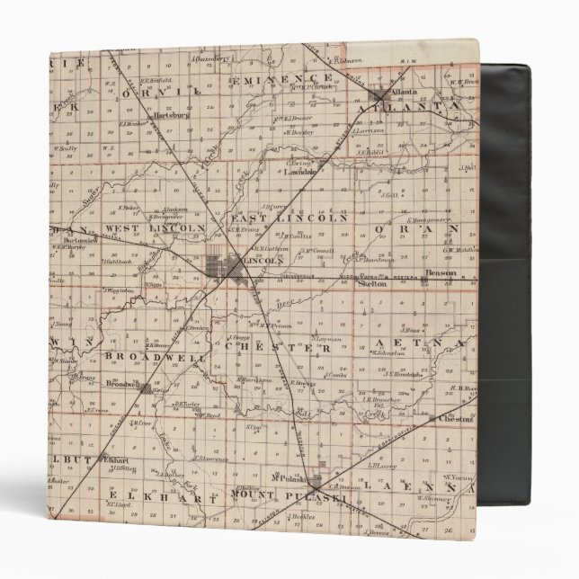 Map of Logan County Binder (Front/Inside)