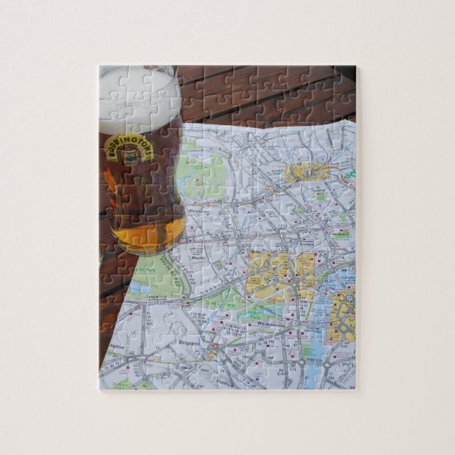 Map of London City Center Jigsaw Puzzle (Vertical)