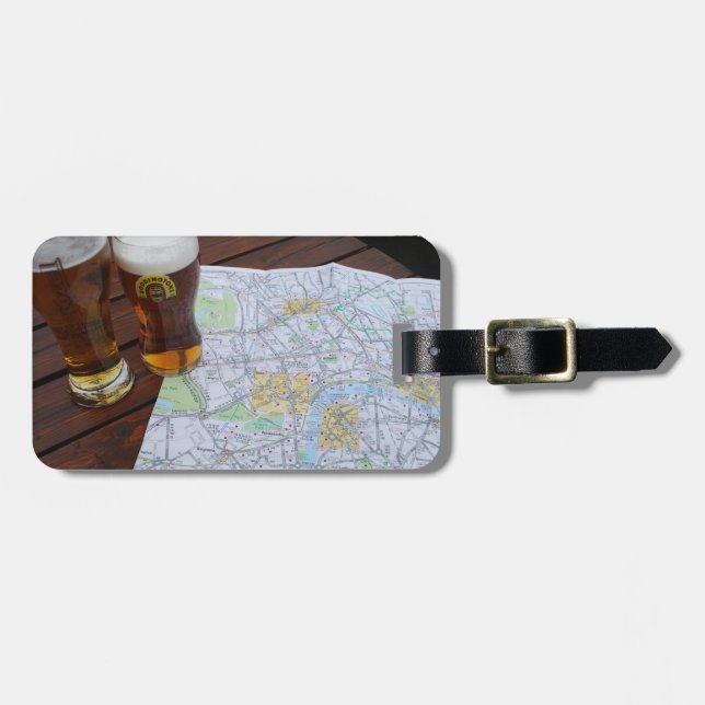 Map of London City Center Luggage Tag (Front Horizontal)