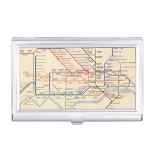 Map of London's Underground Railways Business Card Case