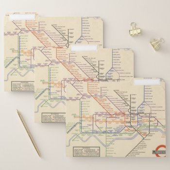 Map Of London's Underground Railways File Folder by davidrumsey at Zazzle
