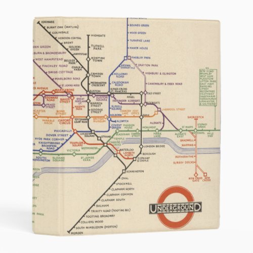 Map of Londons Underground Railways Mini Binder