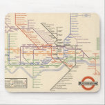 Map of London's Underground Railways Mouse Pad<br><div class="desc">"Map of London's Underground Railways" from 1933 by Henry Charles Beck and London Transport. The first edition of the first year of issue of Beck's famous map of the London Underground railways, the first such map to use an entirely schematic and largely non geographical design for the railway system. This...</div>
