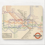Map of London's Underground Railways Mouse Pad<br><div class="desc">"Map of London's Underground Railways" from 1933 by Henry Charles Beck and London Transport. The first edition of the first year of issue of Beck's famous map of the London Underground railways, the first such map to use an entirely schematic and largely non geographical design for the railway system. This...</div>