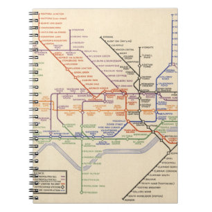 Map of London's Underground Railways Notebook