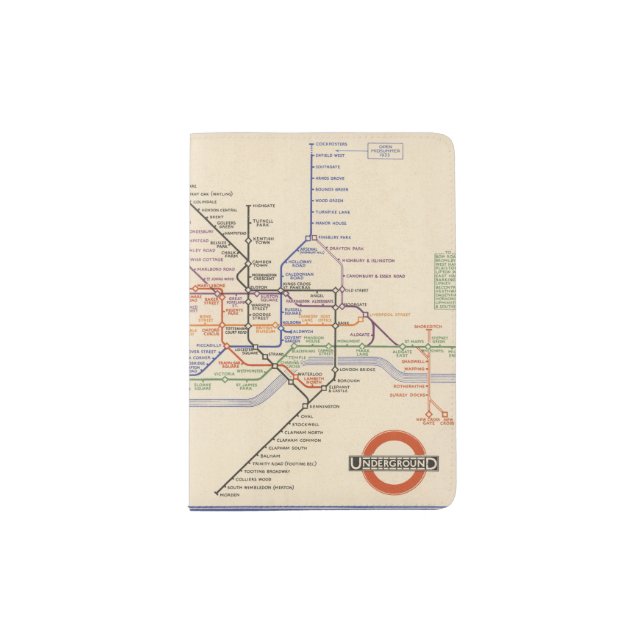 Map of London's Underground Railways Passport Holder (Front)