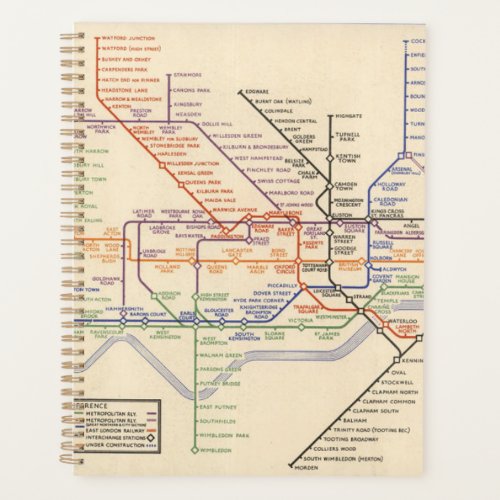 Map of Londons Underground Railways Planner