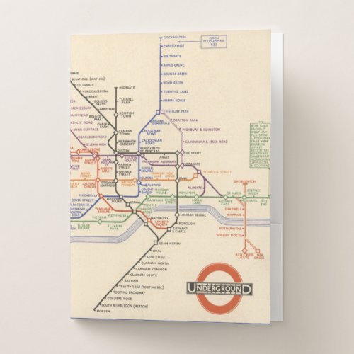 Map of Londons Underground Railways Pocket Folder