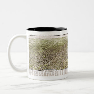 Map of Los Angeles, California - 1909vintage Two-Tone Coffee Mug