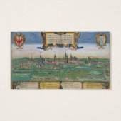Map of Lublin, from 'Civitates Orbis Terrarum' by (Back)