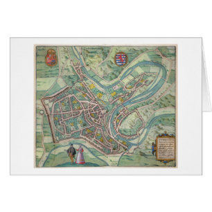 Map of Luxembourg, from 'Civitates Orbis Terrarum'