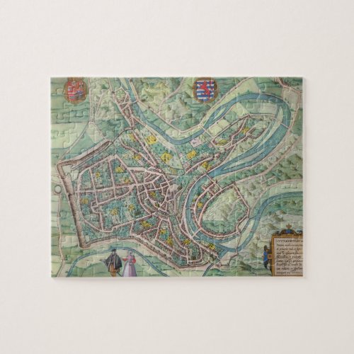 Map of Luxembourg from Civitates Orbis Terrarum Jigsaw Puzzle