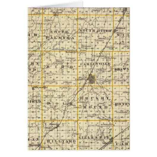 Map of Macoupin County Cards (Front)