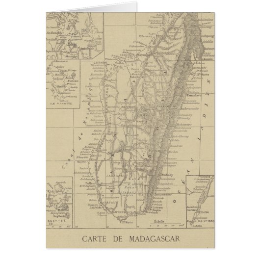 Map of Madagascar Cards (Front)