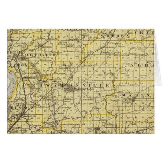 Map of Madison County Cards (Front Horizontal)