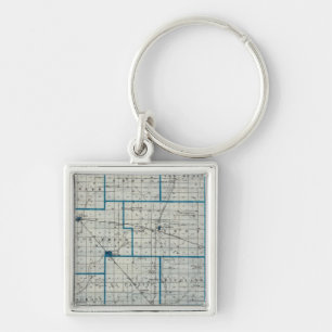 Map of Madison County Keychain