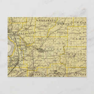 Map of Madison County Postcard
